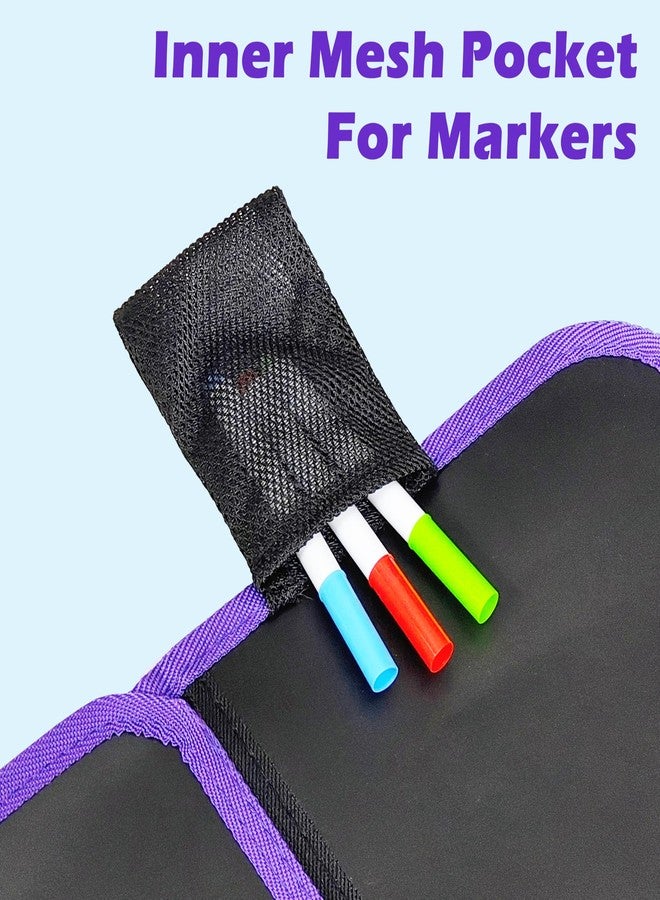 في جراسب دفتر رسم قابل للمسح من VGRASSP، 6 صفحات، للأطفال مع 3 أقلام تلوين قابلة للغسل ومناديل مبللة - لوحة طباشير قابلة لإعادة الاستخدام للأطفال الصغار ومرحلة ما قبل المدرسة - اللون حسب المتوفر - Image 5